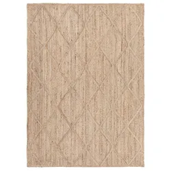 Webteppich Carmen 160 x 230 cm Jute Beige