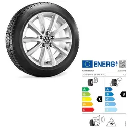 205/60 R16 96H XL Volkswagen Touran Winterkomplettrad Leichtmetallfelge Continen