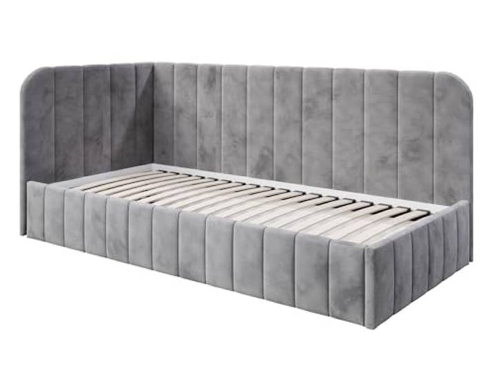 Jugendbett Mario SM 02, 100x200 cm, Bettkasten, Dunkelgrau, Links MOEBELPAKET MARIO SM 02 Eckbett, Jugendbett mit Bettkasten 100x200 cm, Dunkelgrau, Links