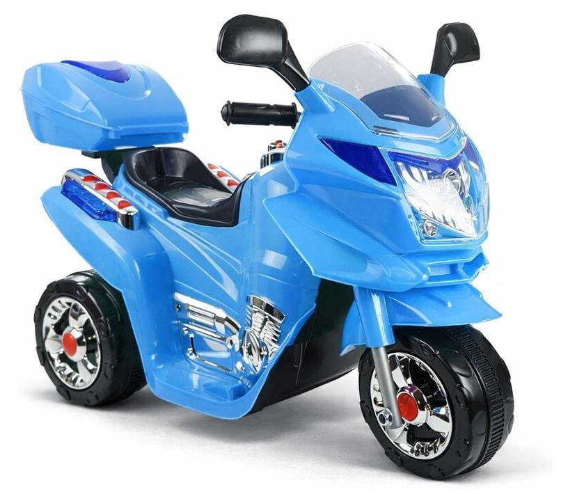 One Global Trade Elektrische motorfiets voor kinderen HC8051 blauw met motorsound en claxon