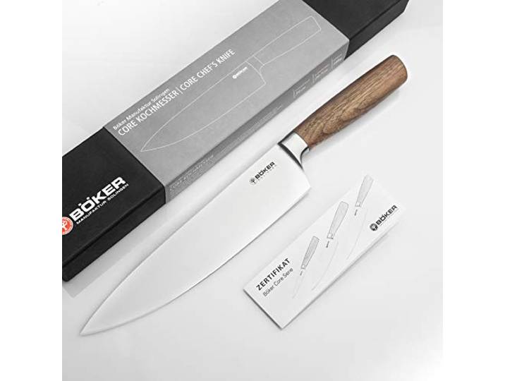 BÖKER SOLINGEN® Core Küchenmesser - Profi Chef-Messer mit extrem scharfer, geschmiedeter Klinge in Geschenkbox - handgemachtes Kochmesser
