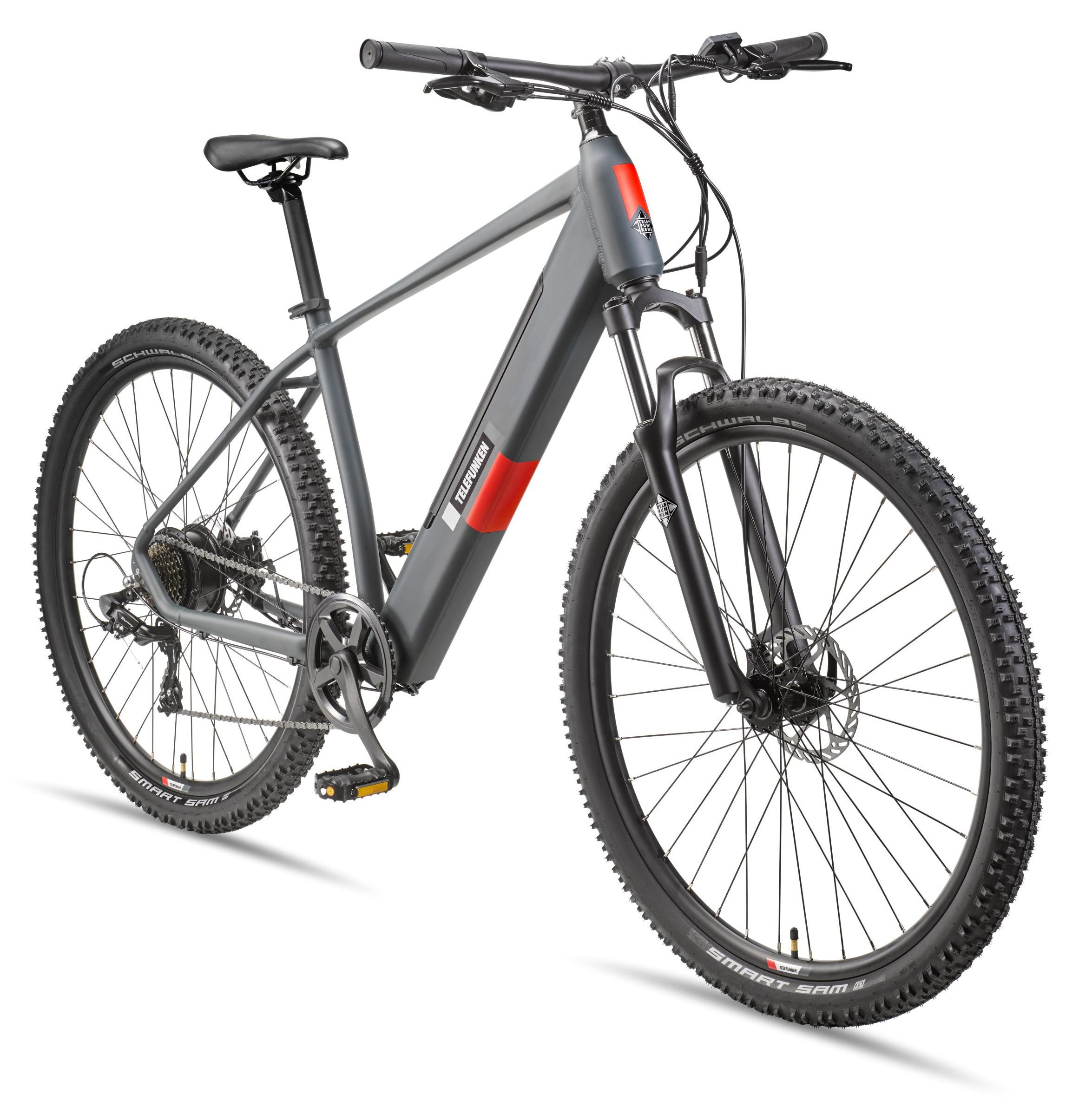 Telefunken MTB E-Bike Mountainbike für Herren und Damen | Elektrofahrrad 29 Zoll | Kettenschaltung | Heckmotor | 468 Wh Akku | EBike Pedelec Hardtail