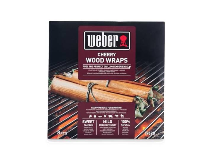 Weber Houten Wraps Van Kersenhout 8 Houten Wraps Voor De BBQ Houten Wraps Van Hardhout Barbecue Wraps Voor Vis, Gevogelte & Vlees 100% Natuurlijk Hout (17628)