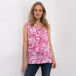 VIA MILANO Top Schluppe Allover-Druck leger weit