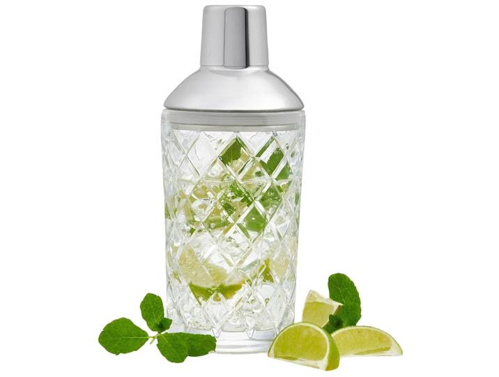 Cocktail Shaker Glas Silber