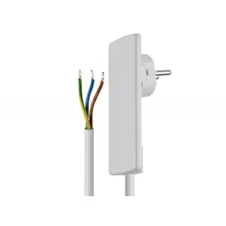 Schulte EVOline Plug 01.513 Flachstecker 1.5 m mit Anschlusskabel weiß