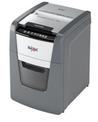 Rexel Optimum AutoFeed+ 100X Aktenvernichter P4, Vollautomatik, Partikelschnitt 4 x 28 mm, 34 l, 100 Blatt Schnittleistung, schwarz