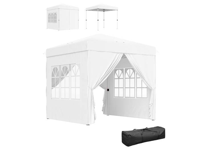 Tente pliante Outsunny 2,5 x 2,5 m avec 4 parois latérales anti-UV