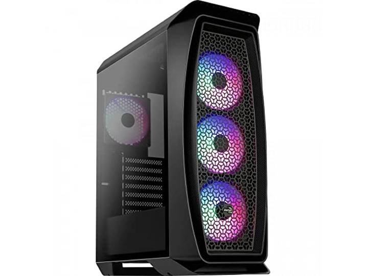 Aerocool Aeroonefrost, PC-behuizing Micro-ATX, zijvenster, 4 ventilatoren, zwart