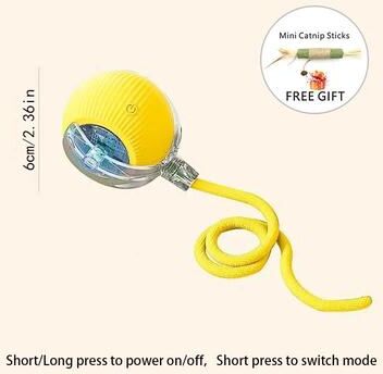 Uplift Picks USB Rechargeable Automatic Rolling Cat Toy With Tail Teaser h