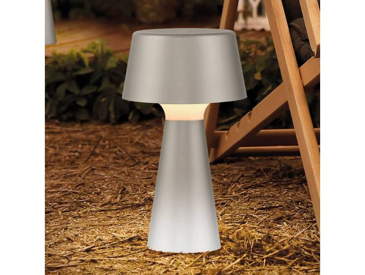 LED-Tischleuchte 16 x 16 x 29cm Silber/Silber Polycarbonat LED LED-Platine