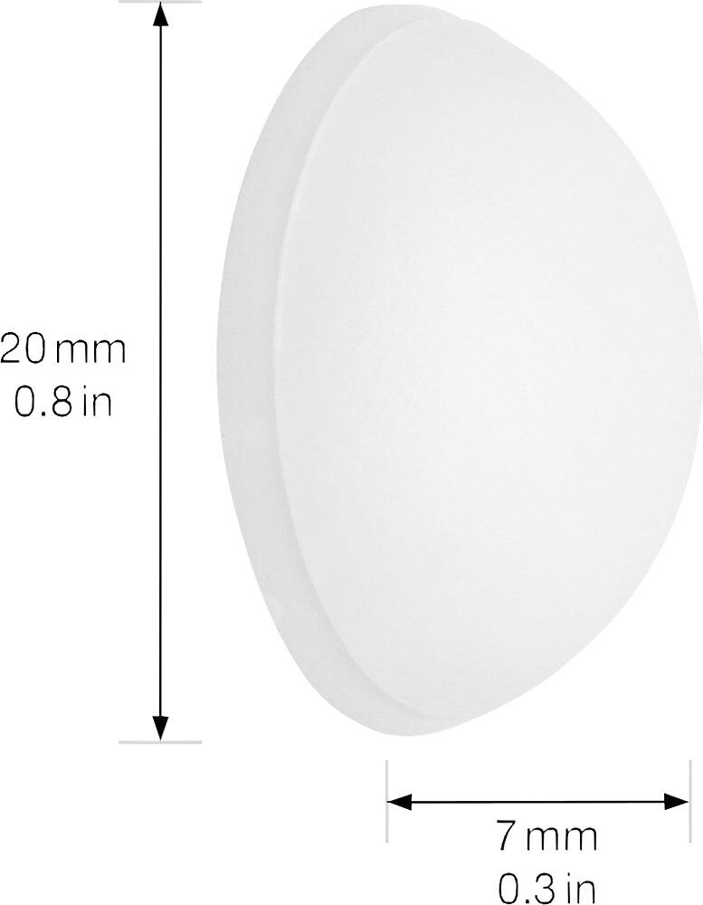 Wandpuffer, Beutel / Karte, Ø 20 mm, 10 Stk, Höhe 7 mm, weiß Wagner