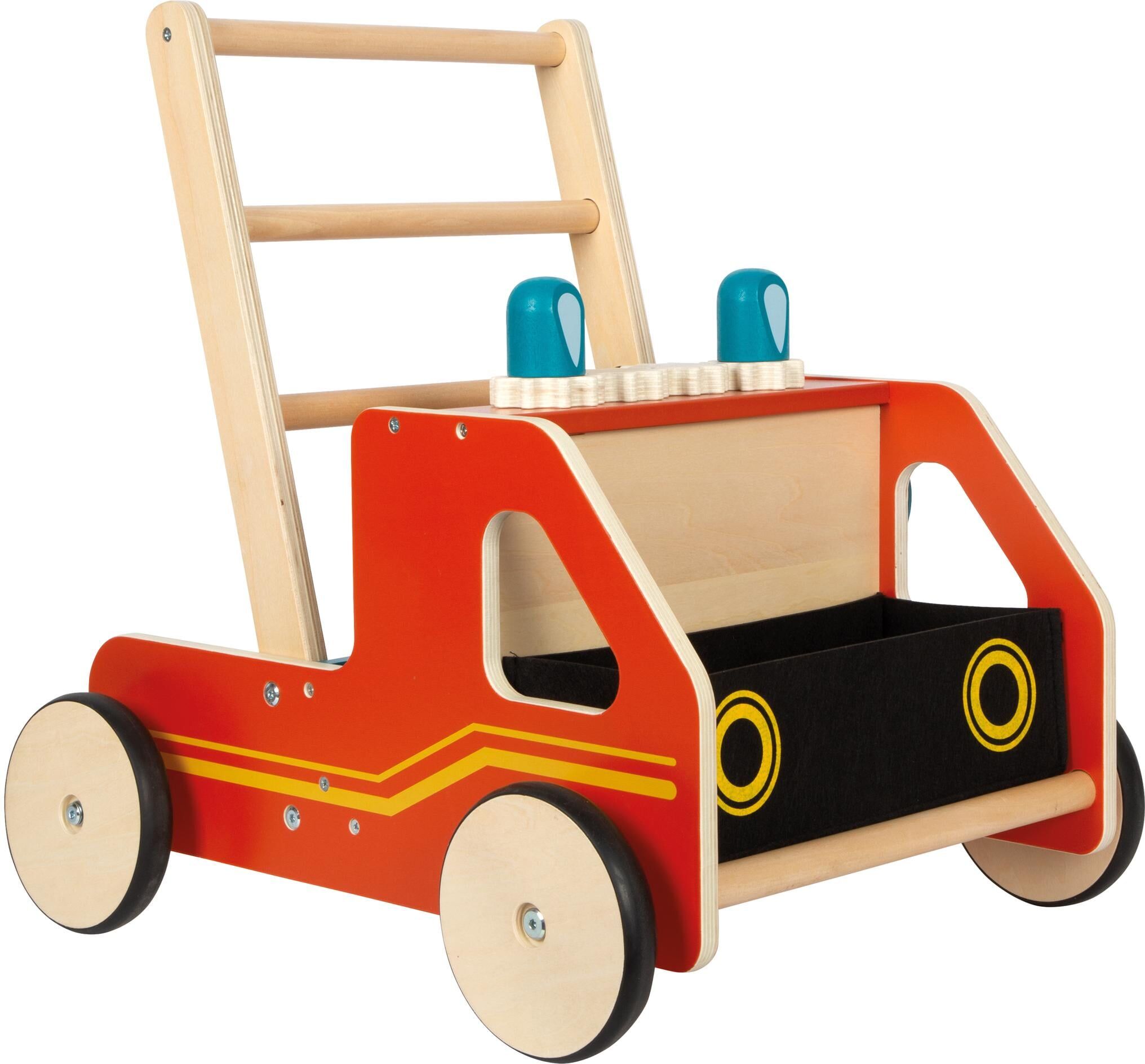 Lauflernhilfe SMALL FOOT "Feuerwehr", Baby, rot, Holz, Metall, Lauflernhilfen Lauflernhilfe rot Einheitsgröße