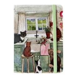 Alex Clark Art Notizbuch mit Radiergummi A6 SCN34 Katzen in der Küche (A6) (69880463)