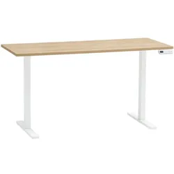 Möbelpartner Schreibtisch höhenverstellbar (elektrisch) »Arezzo« braun, 138x117.2x60 cm