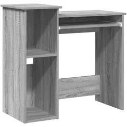 vidaXL Schreibtisch mit Regal Grau Sonoma 84x40x78 cm Holzwerkstoff