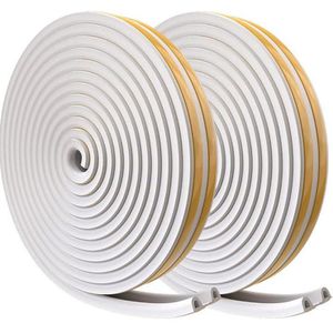 Nematek Dichtungsband NTK6045, P-Profil, 2 Stück, selbstklebend, wasserdicht, weiß, 5mm x 3m