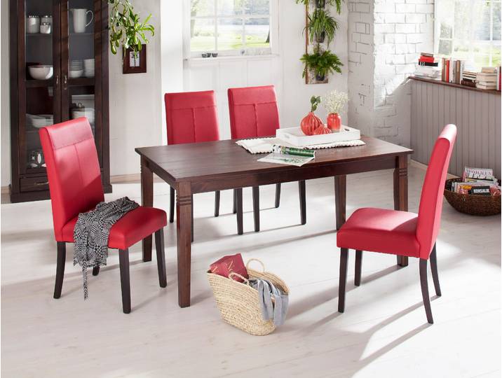 Esstisch GOODPRODUCT Danuta, Tisch, Speisetisch , braun (dunkelbraun), B:160cm H:75cm T:90cm, Tische, Esstisch, wahlweise mit Schublade, aus massiver Kiefer, FSC-zertifiziert