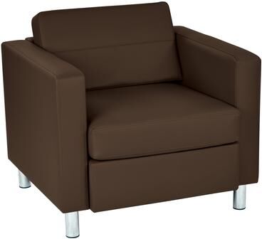 Office Star Products OSP Pacific Arm Accent Chair with Chrome Legs