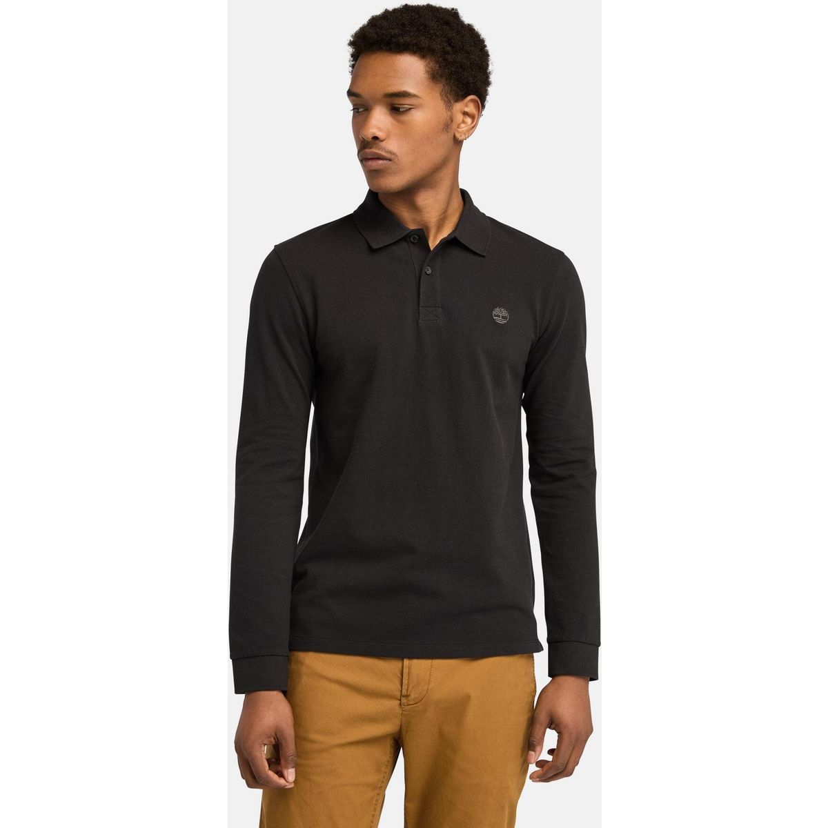 Timberland Mens LS Millers River Pique Polo black XL TB0A6VD20011-XL