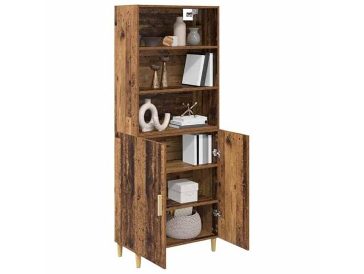 KTHLBRH Anrichte aus altem Holz, 69,5 x 32,5 x 180 cm, mehrschichtig Minimalistisches Design für Wohnzimmer oder Esszimmer, rechteckige Form, elegant