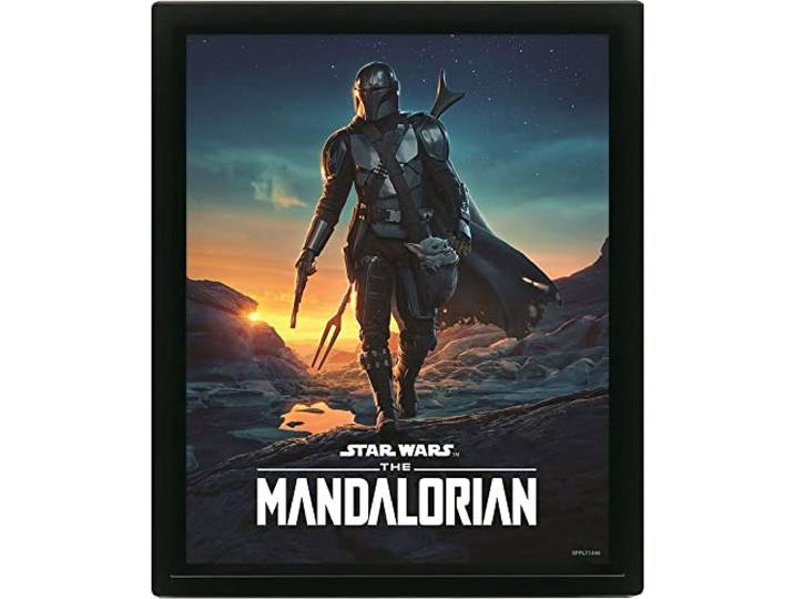 Pyramid International Europe Star Wars 3D Lenticular Poster im Rahmen (Nightfall Design) 25cm x 20cm x 1.5cm - Offizielles Lizenzprodukt
