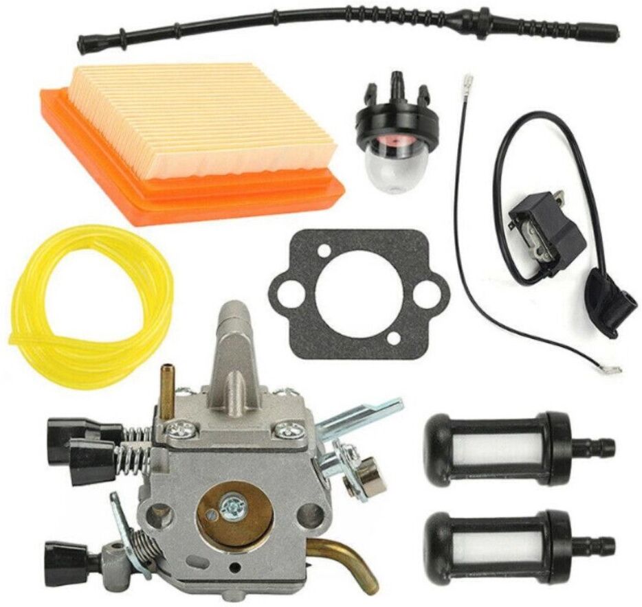 INF 9-teiliges Vergaser-Kit, kompatibel mit STIHL FS120/FS200/FS220/FS250 und kompatibel mit STIHL FS400/FS450/FS480 –