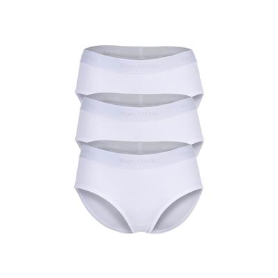 Panty MARC O'POLO "Panty 3er Pack", Damen, Gr. L, weiß, Obermaterial: 95% Baumwolle CO(Bio). 5% Elasthan EL., Unterhosen Panty