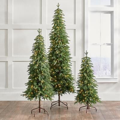 Christmas Down Swept Slim Pine Trees - 5-1/2' - Grandin Road
