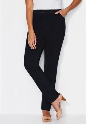 Plus Size Women's The Knit Jean by Catherines in Black (Size 0XWP)