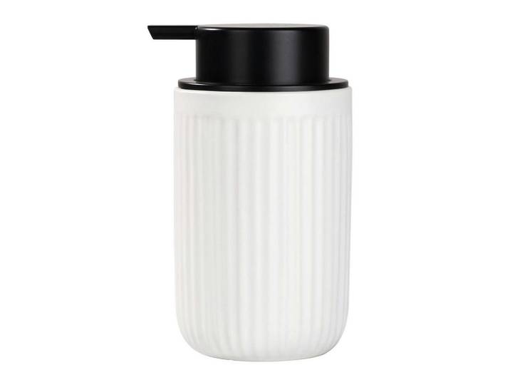 Seifenspender Keramik Weiß 350ml, 8x14x8 cm, Badaccessoires, Seifenspender