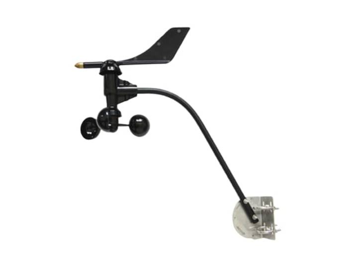 Drei Tassen Windgeschwindigkeits-Windrichtung Sensor Wetterüberwachung(Black+telescopic rod)