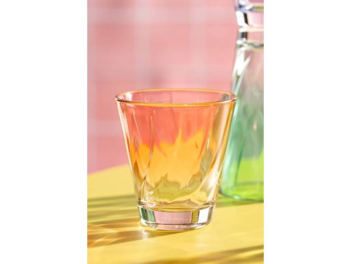 Verre Twist Type B 9 x 9 x 9cm Lot de 4 Rouge/Rouge