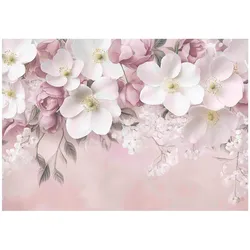 FOTOTAPETE Blumen Betonwand Schlafzimmer 150x105