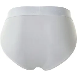 HOM Herren Slips, Vorteilspack - Mini Briefs HO1, Unterhose, Baumwoll-Modal, einfarbig Weiß / M / 3 Slips