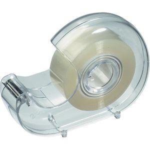 Herlitz Klebebandabroller 10509354, transparent, Handabroller für Klebeband bis 19mm x 33m