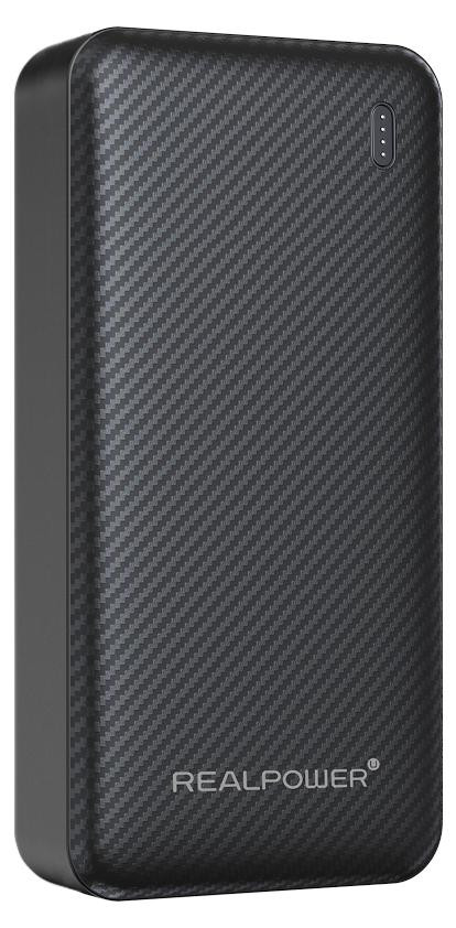 RealPower PB-20000 SSB Powerbank, 20.000mAh, zwart