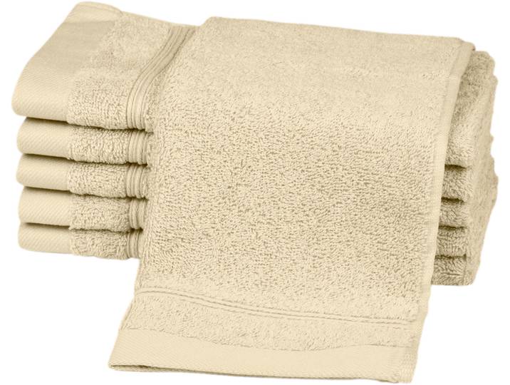 Gaestehandtuecher ROSS Rubin , beige (sand), B:30cm L:50cm, Frottier, Baumwolle, Handtücher, Gaestehandtuecher, 100% Baumwolle