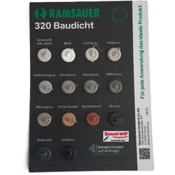 Ramsauer 320 Baudicht Hybrid Dichtstoff Faltbare Farbkarte-Tupfenkarte