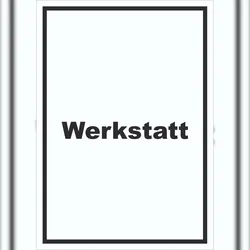 HB-Druck Werkstatt Schild mit Text Handwerk Reparatur hochkant A6 (105x148mm)