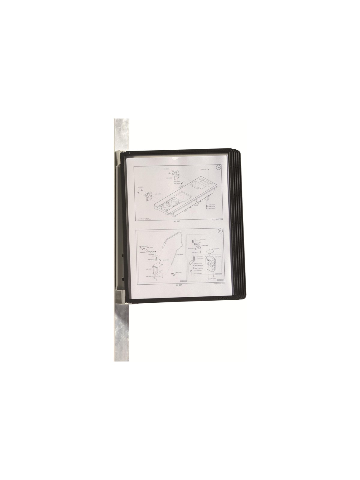 DURABLE VARIO 5 - display panel system bracket - for A4 - black