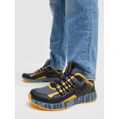 Sneaker CAMP DAVID, Herren, Gr. 42, concrete blau, Lederimitat, mehrfarbig, Schuhe Sneaker, mit Wechselfußbett