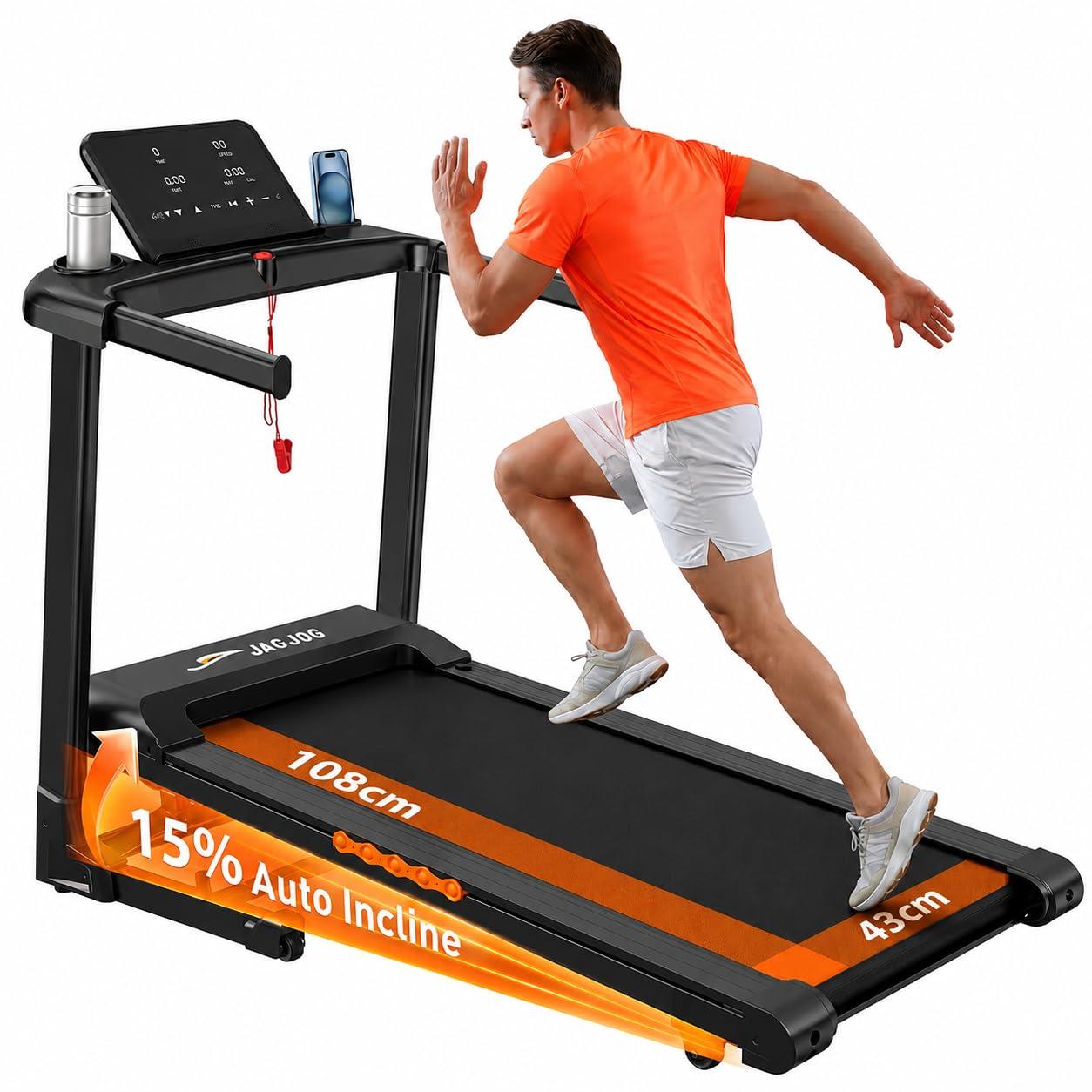 JAGJOG Laufband mit 1-14 km/h Geschwindigkeit für Flexibles Training