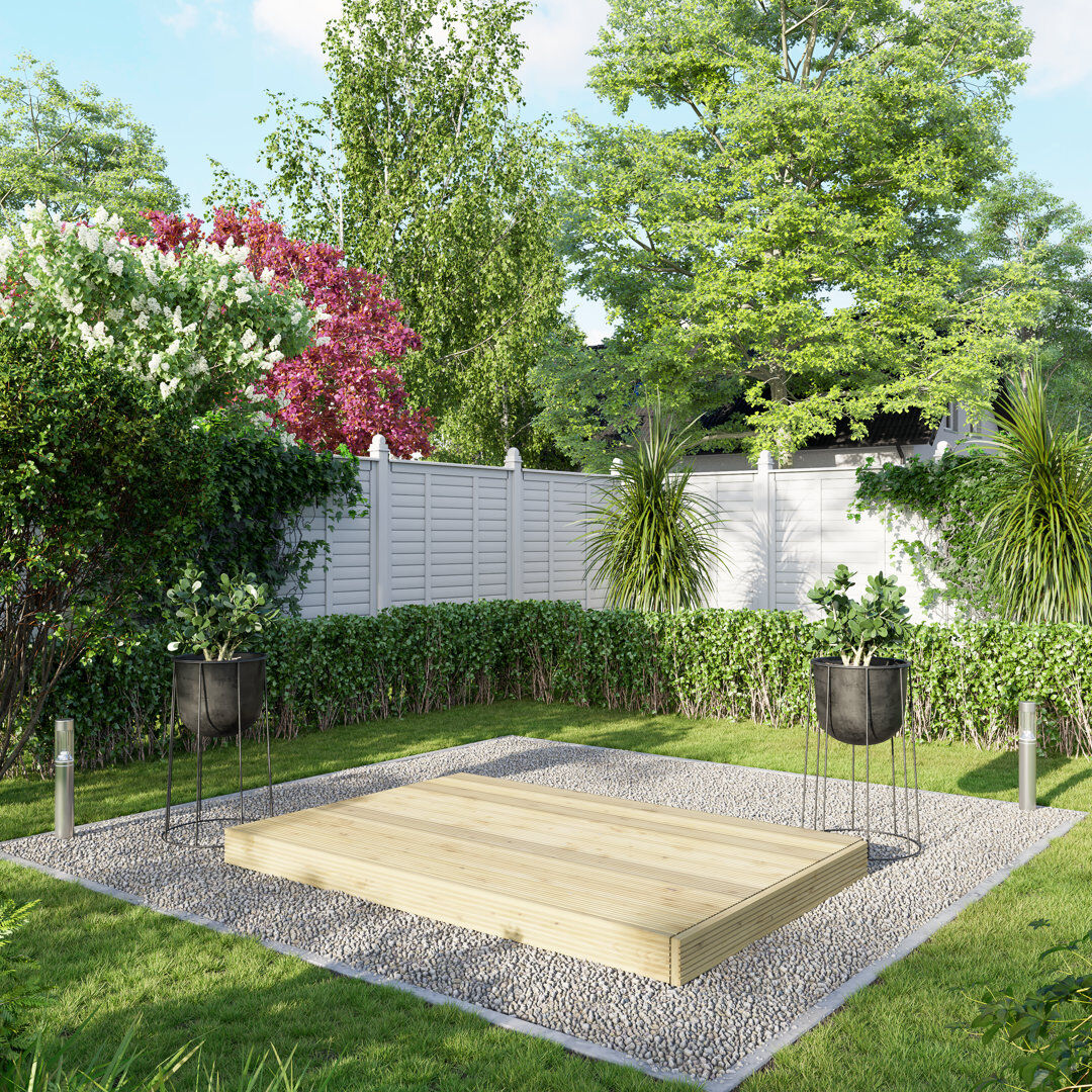Powersheds Timber Pressure Treated Decking Kit - No Handrails Natural 119cm L x 179cm W
