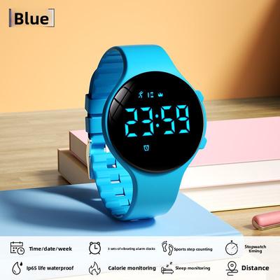 Fusion Finds Silent Vibrating Alarm Watch With Pedometer, Waterproof Digital Sports Watch For Men & Women sky Blue