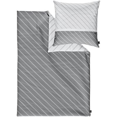 Bettwäsche BUGATTI "Satinbettwäsche bugatti", grau, B/L: 135cm x 200cm, 1 Stk., 1 Stk., Mako-Satin, B/L: 80cm x 80cm, 2 Stk., Mako-Satin, Obermaterial: 100% Baumwolle, Bettwäsche, Bettwäsche, mit zeitlosem Wende-Design