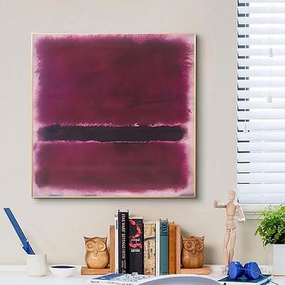 Berühmter Mark Rothko, farbenfrohes abstraktes Kunstwerk, handgemaltes Leinwandgemälde, moderne Wandkunst für Galerie, Wohnzimmer, Heimdekoration, gespannter Rahmen, fertig zum Aufhängen oder