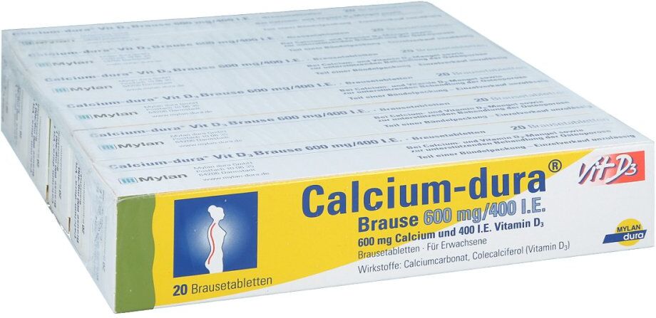Calcium-dura Vit D3 Brause 600mg/400 internationale Einheiten