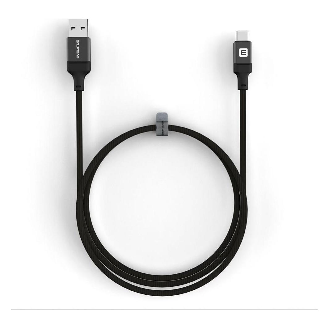 Evelatus USB A to C, 1.2M Aluminum housing braiding (1.20 m, 15 W) (EVELATUS)