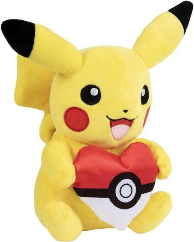 Pokémon Pikachu Pluche Knuffel met Poke-hart 20 cm